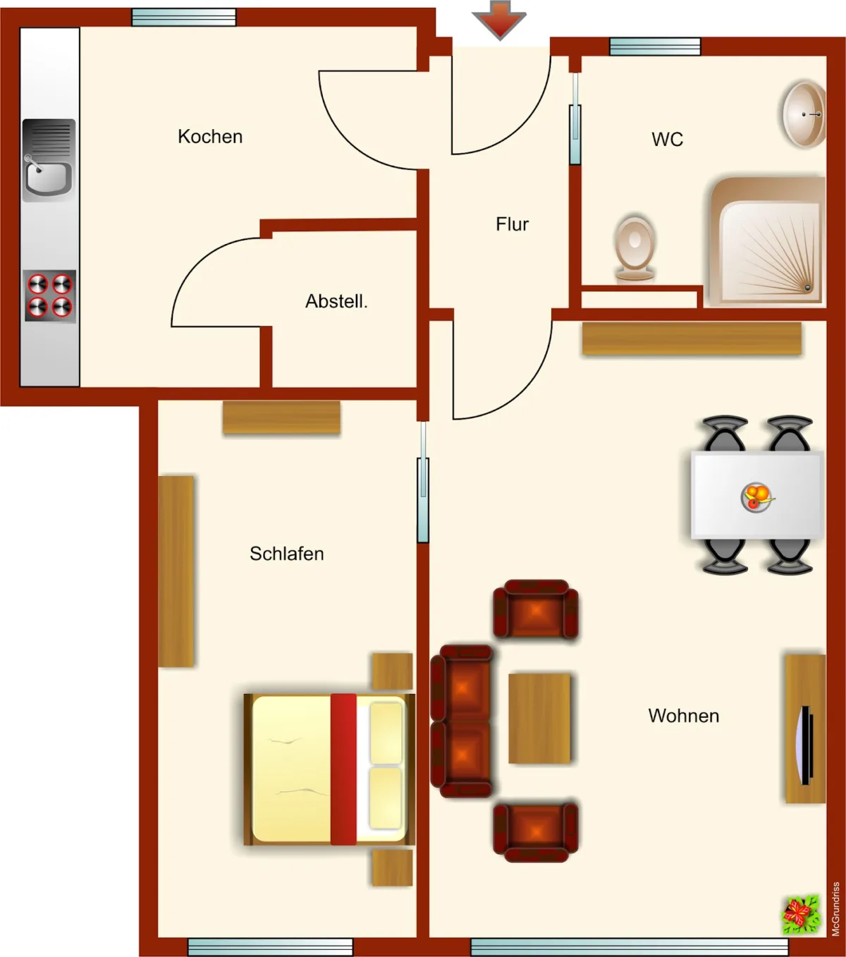 Ostring 5_2RW_45 m²