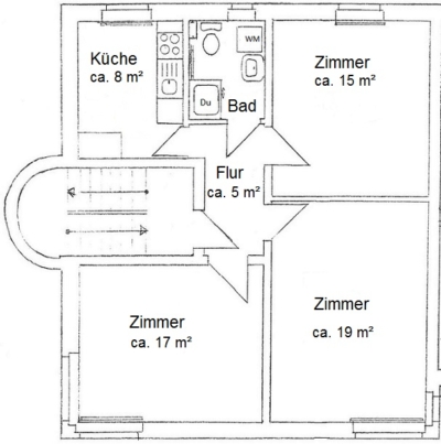 sanierte 3-Raumwohnung in Zentrumsnähe - Grundriss_Brunnenstr._20_1.OG (37677)
