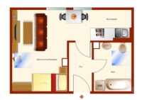 Grundriss Neue Heimat 3a, 1RW, DG rechts