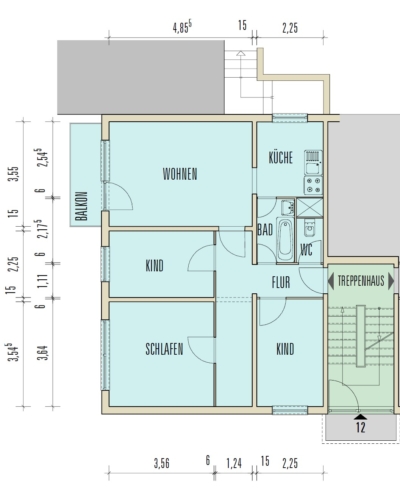 4-Raum-Wohnung im 4. OG - Grundriss_4RW_HB_12_links (32832)